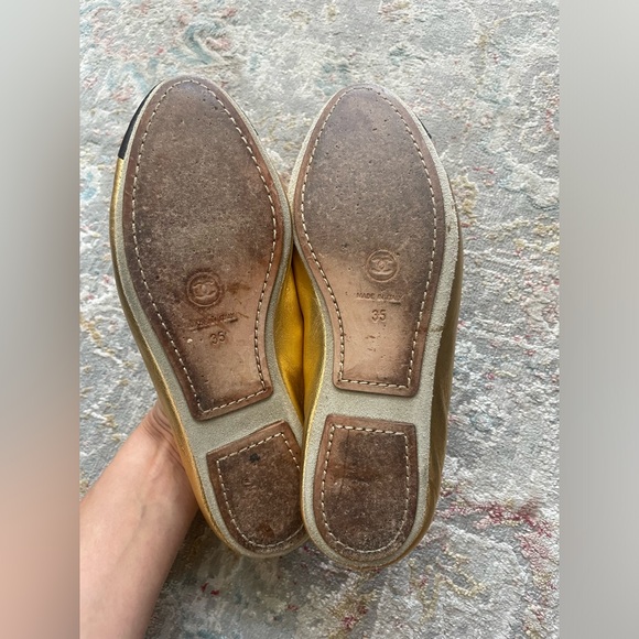 Chanel Gold Ballet Flats 35 - Picture 6 of 8